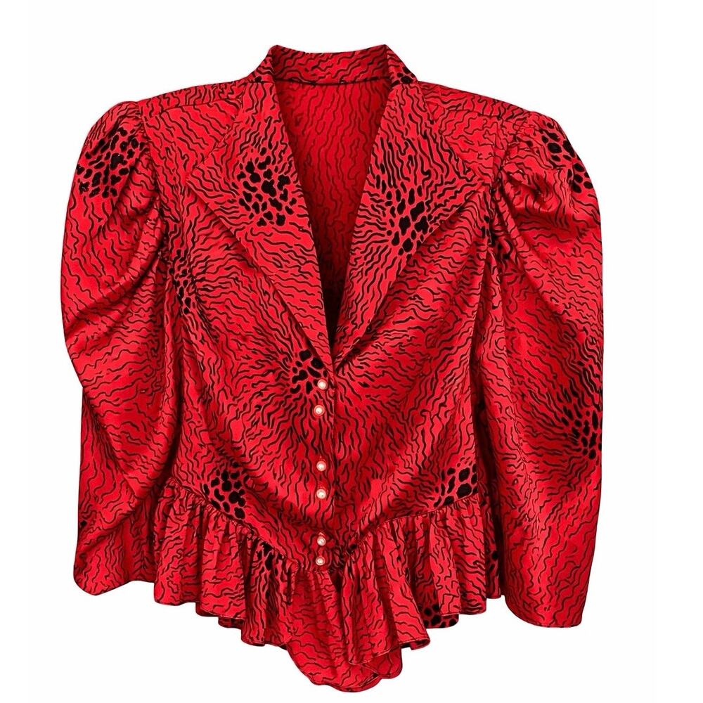 1980's Vintage Weekend Zebra Blouse